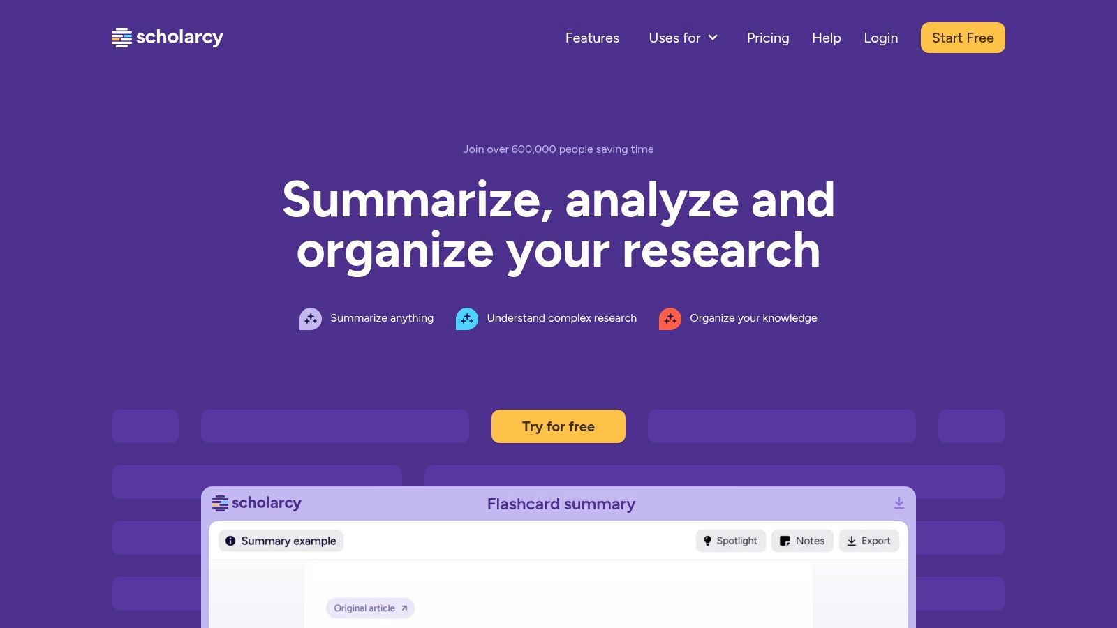 SciSummary interface