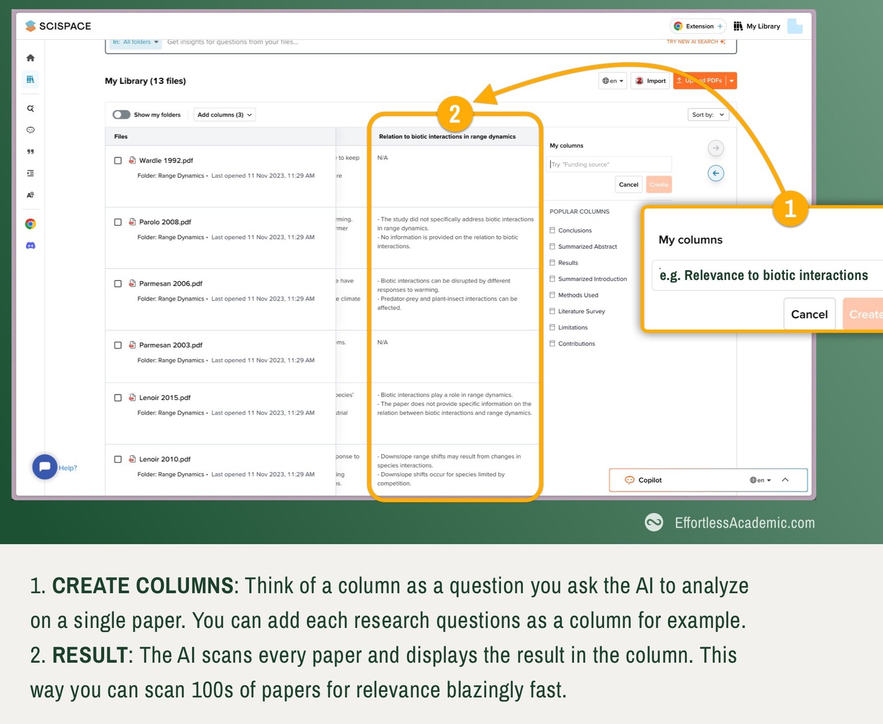 SciSummary interface
